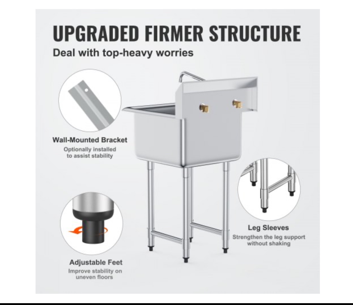 Commercial single bowl sink image indicator(2)