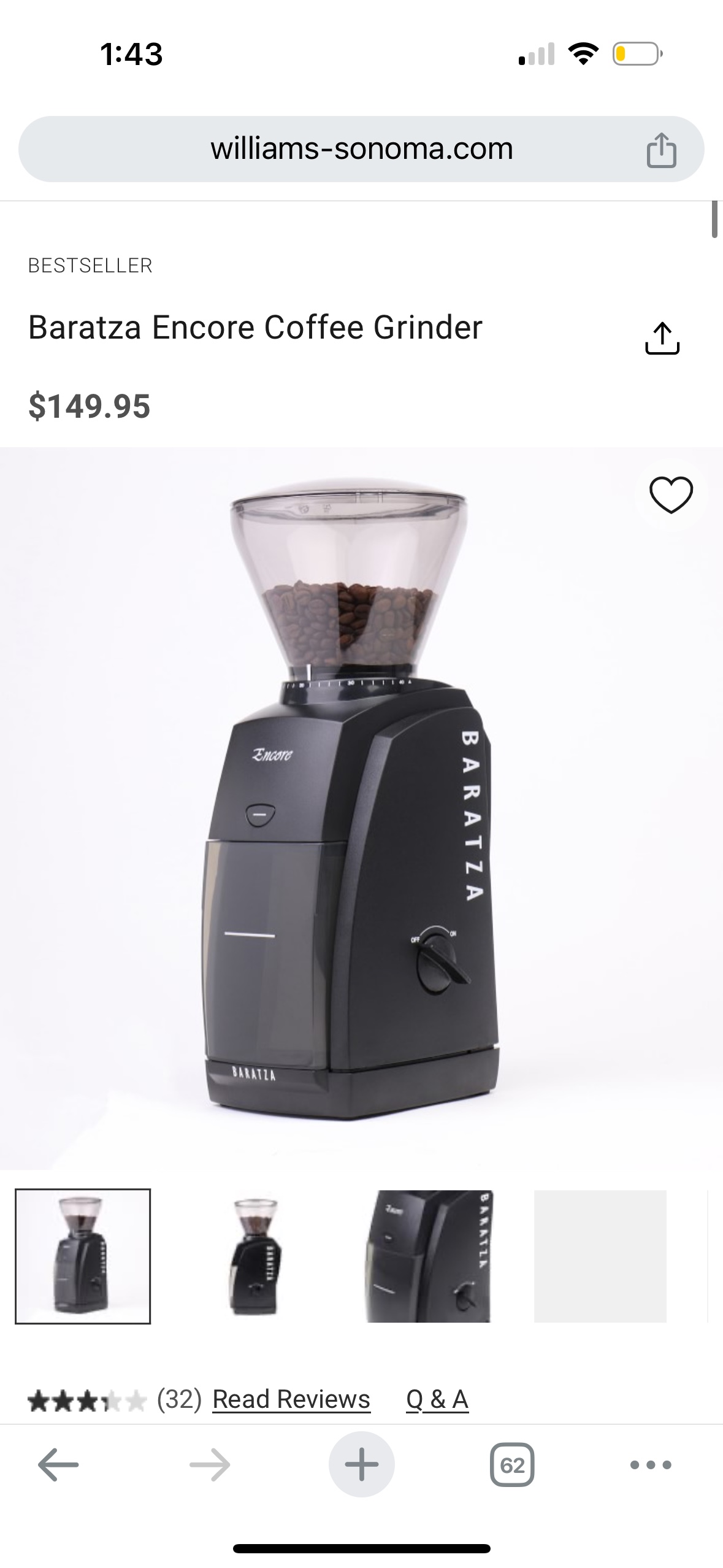 Encore coffee grinder