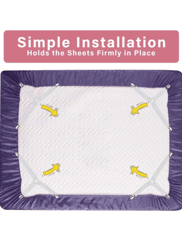 4 pieces bed Sheet holder Straps - photo 2
