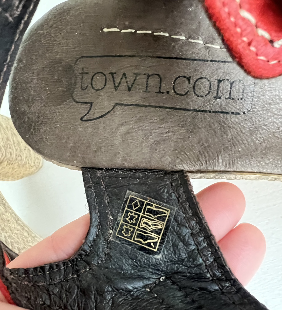 Women’s leather burnt orange/red strapy sandals image indicator(4)