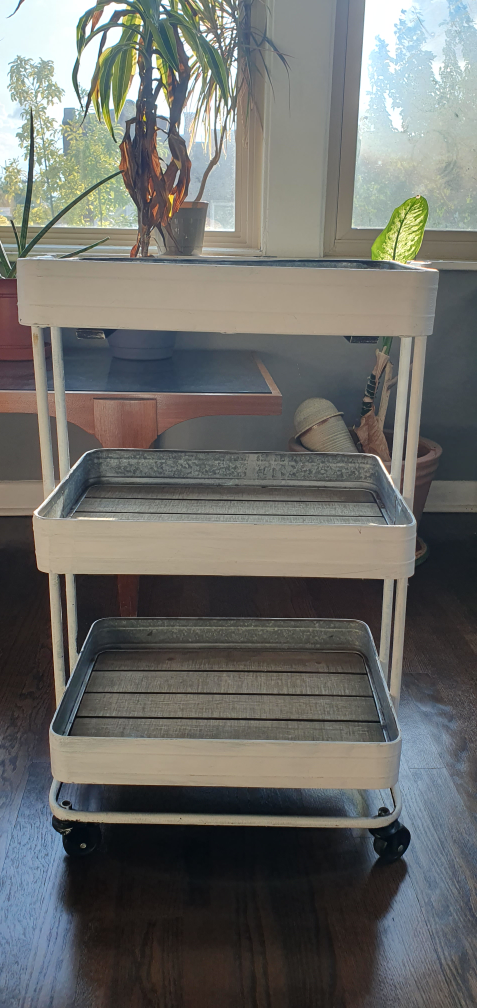 3 tier storage cart with wheels $5