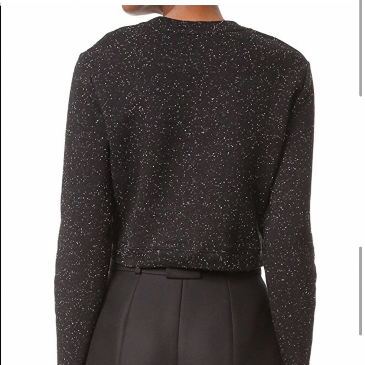 Carven Metallic Confetti Cropped Crewneck Sweater image indicator(2)