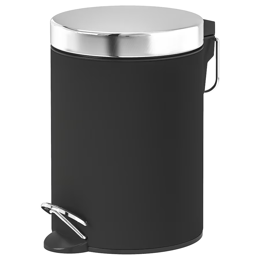 Trash can, dark gray, 1 gallon - photo 2
