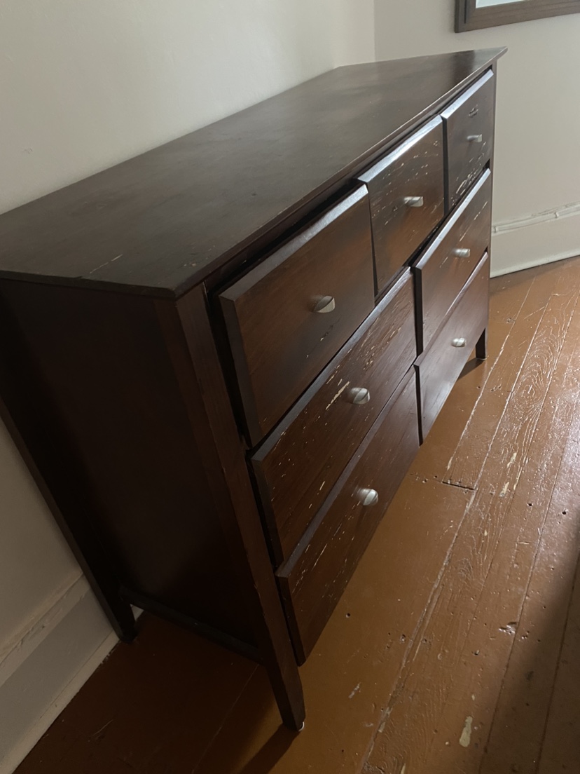 Brown Wood Dresser