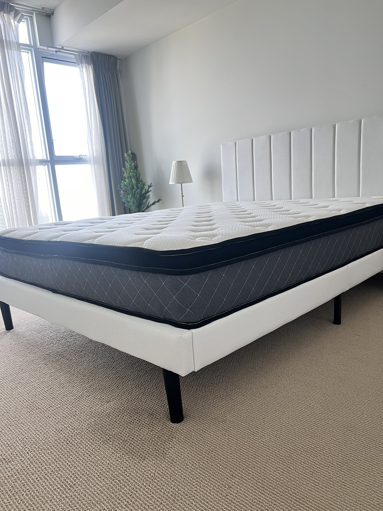 10 inch queen mattress - medium firm plus IKEA mattress topper - photo 2