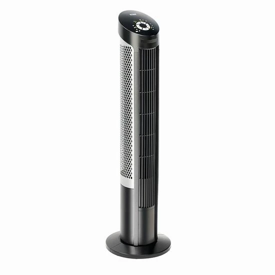 Seville Classics Black UltraSlimline Tower Fan