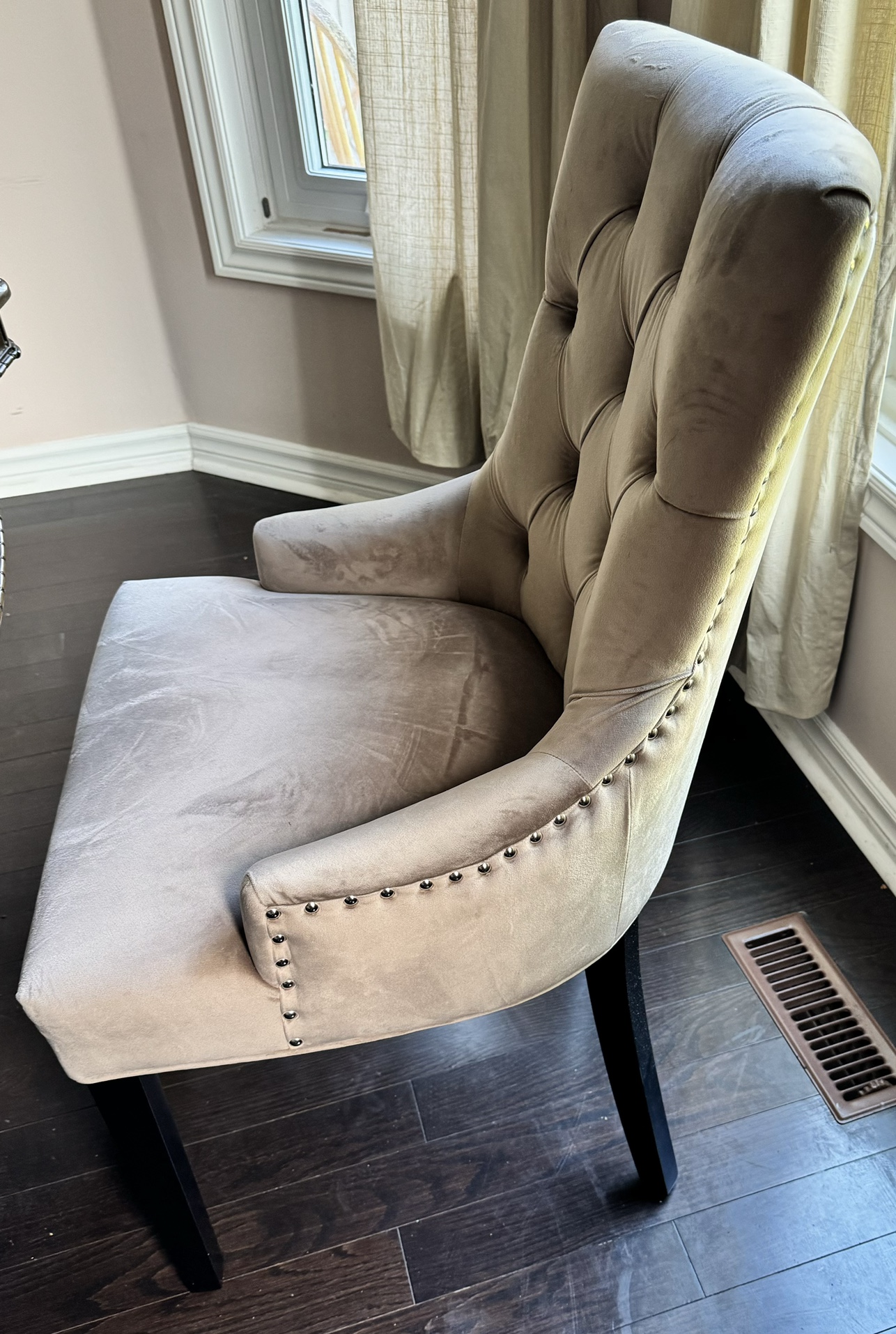 Velvet Quilted Dining Table Chairs - photo 2