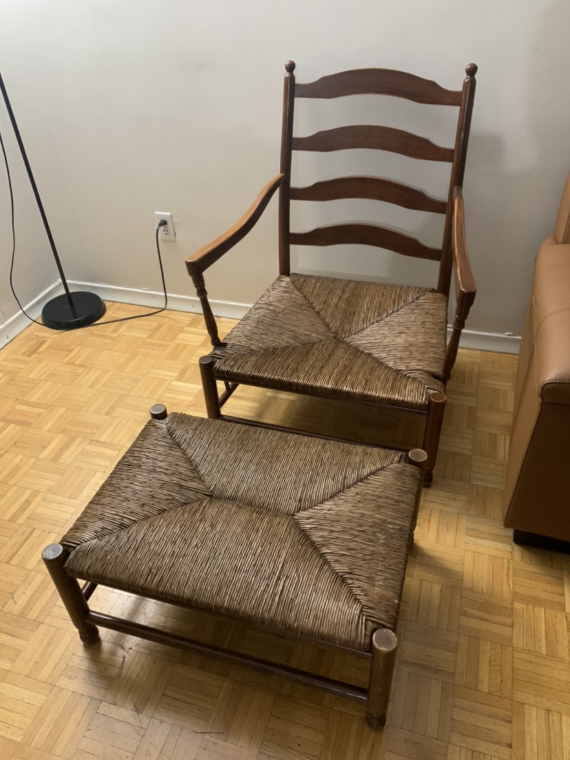 Antique Chair and Coffee Table (WICKER)