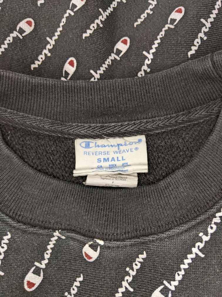 ⚽ Champion Men's Weave Crewneck Sweatshirt Size Small Logo image indicator(3)