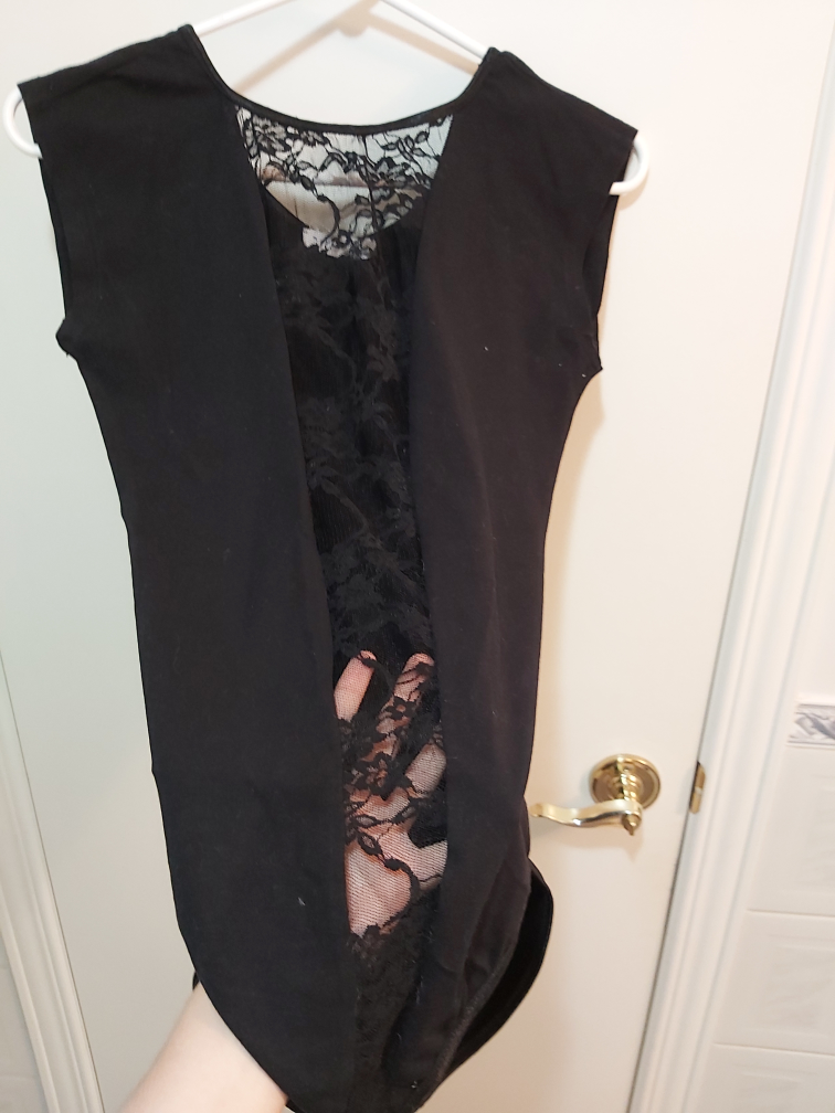 MILKY WAY black sleeveless lace bodysuit, size large (L) image indicator(2)