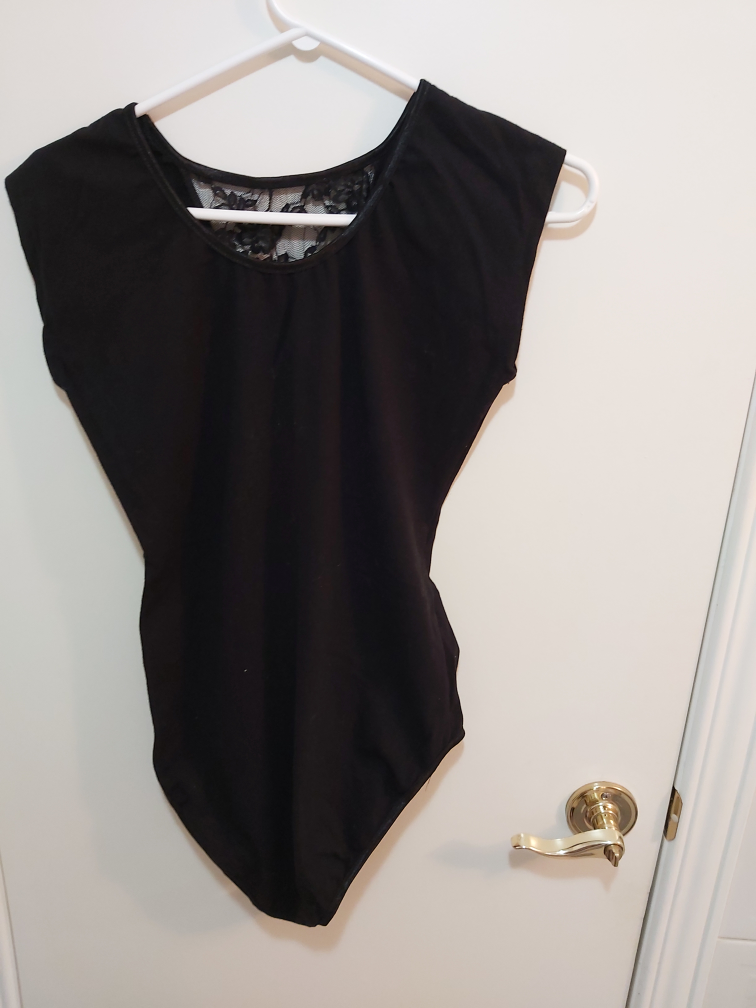 MILKY WAY black sleeveless lace bodysuit, size large (L) image indicator(6)