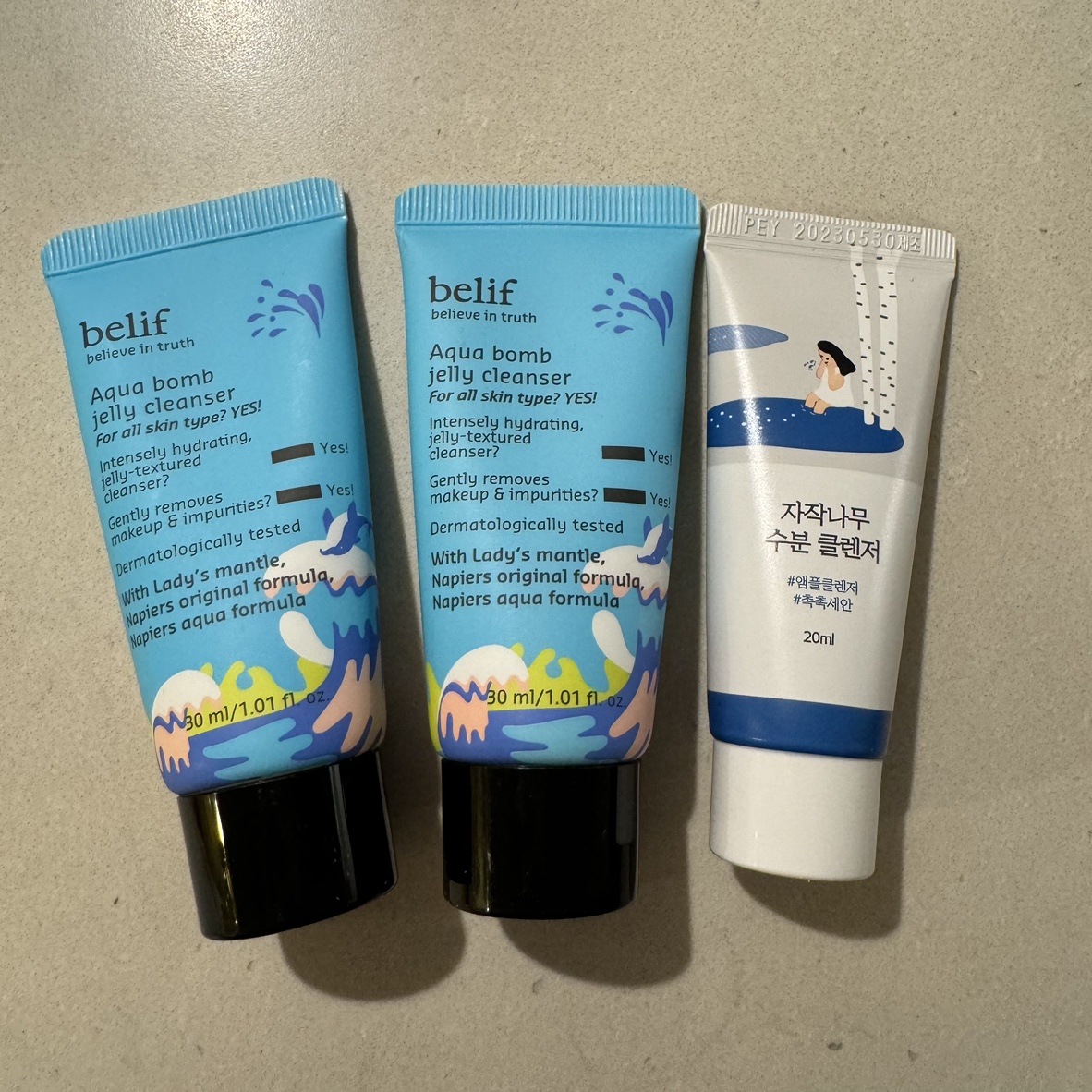 Free travel size cleansers for people buying any item
