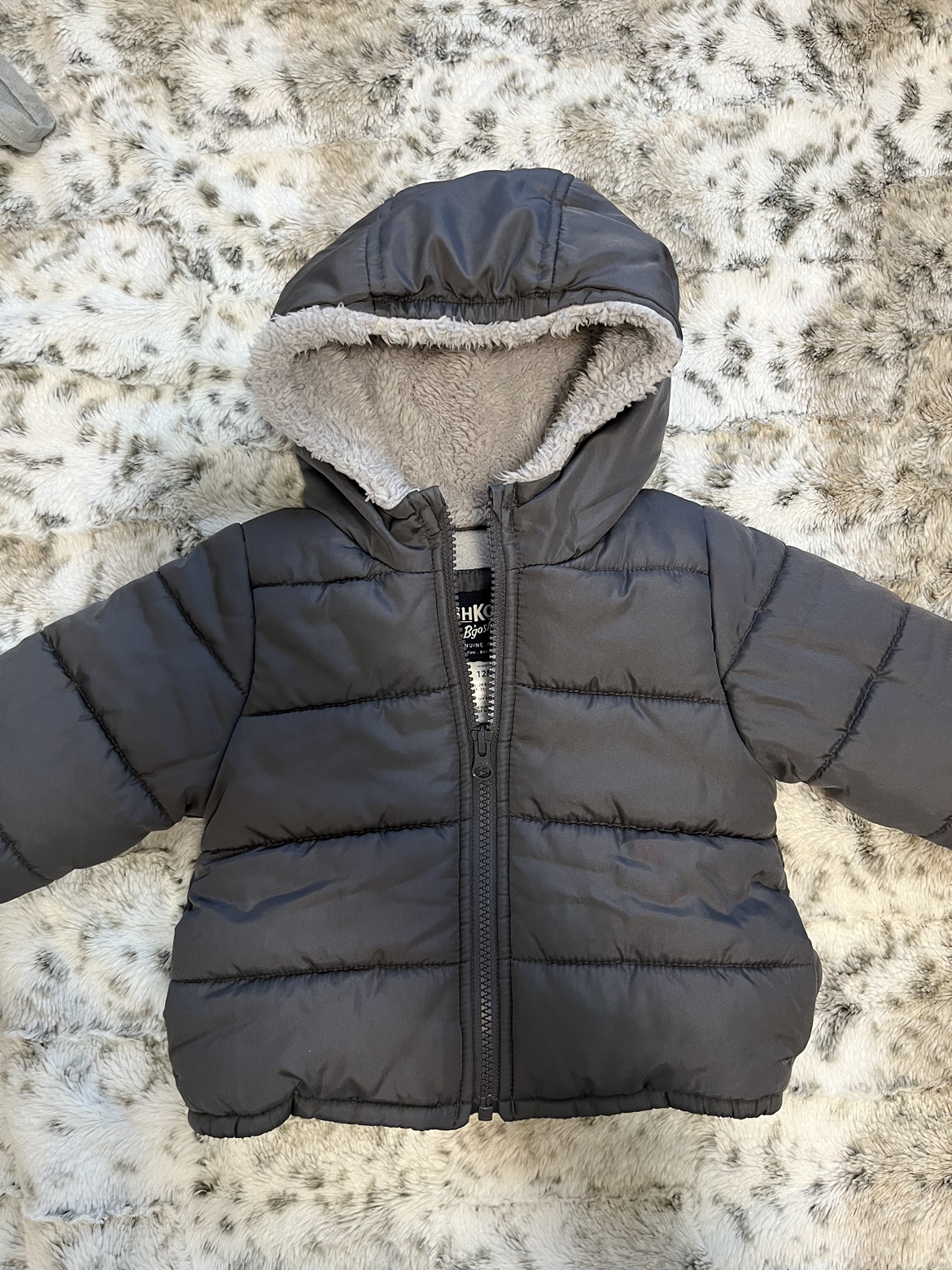 OshKosh Fleece Lined Puffer Jacket (Grey)