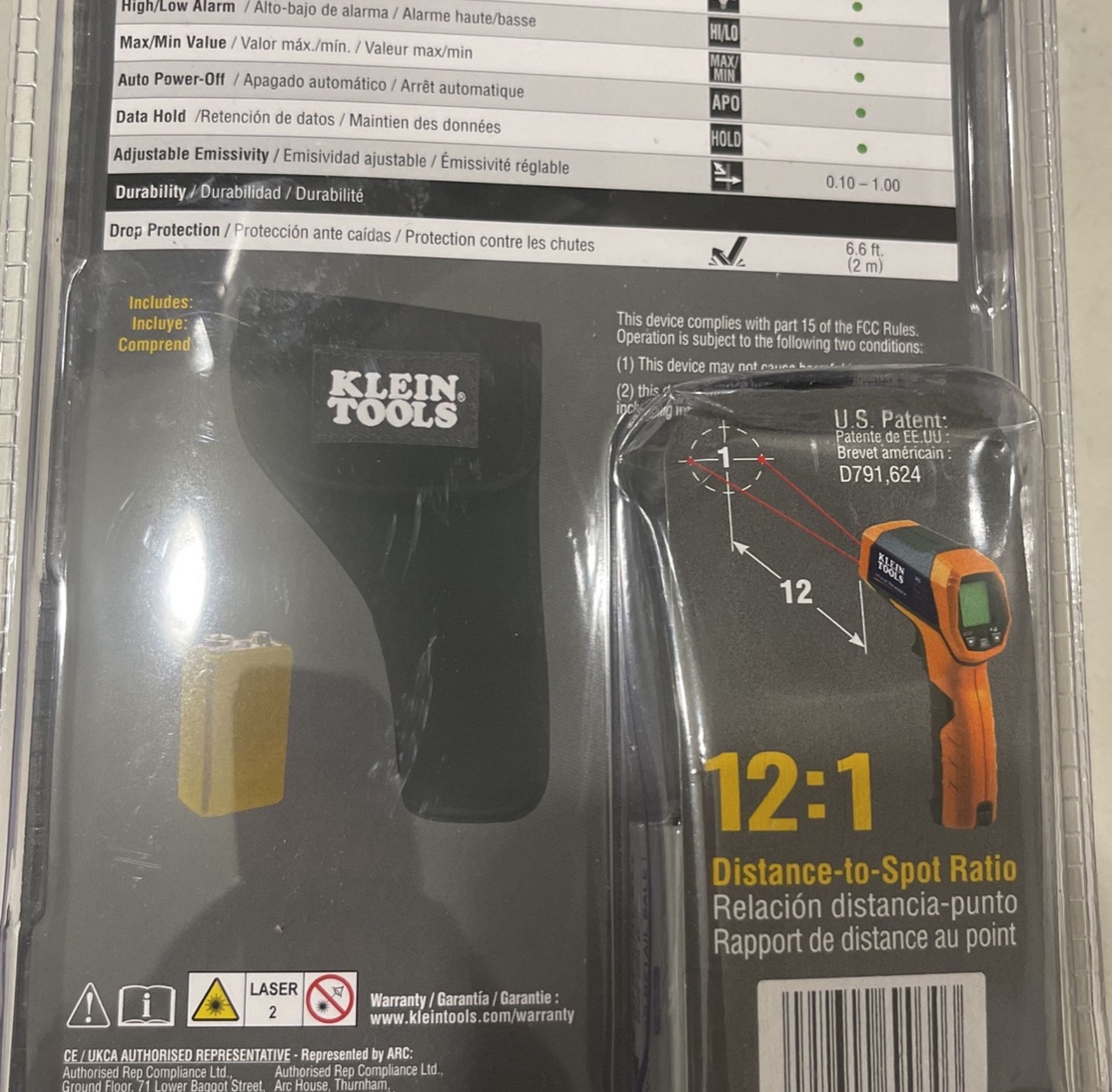 Klein Tools IR5 Dual Laser Infrared Thermometer - photo 2