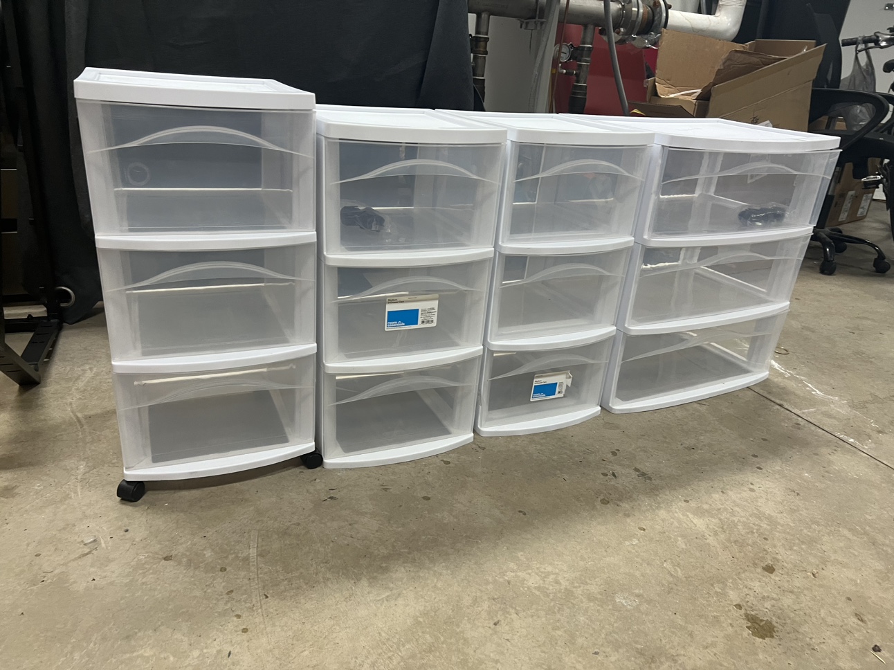 drawers. plastic $50. for all