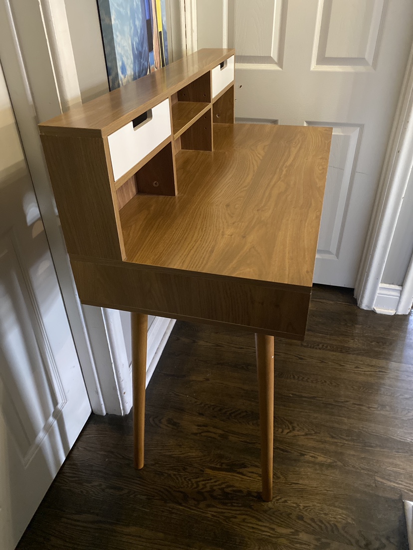 Wooden Desk with Storage - photo 2