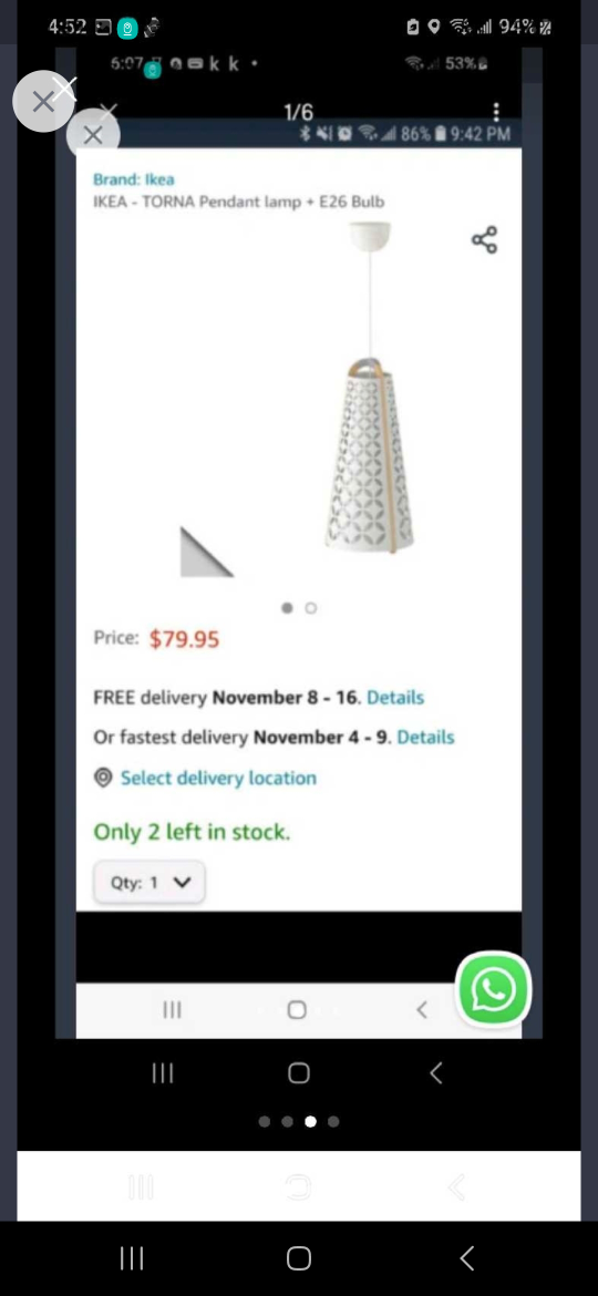 IKEA TORNA Pandant lamps Adjustable etc - photo 2