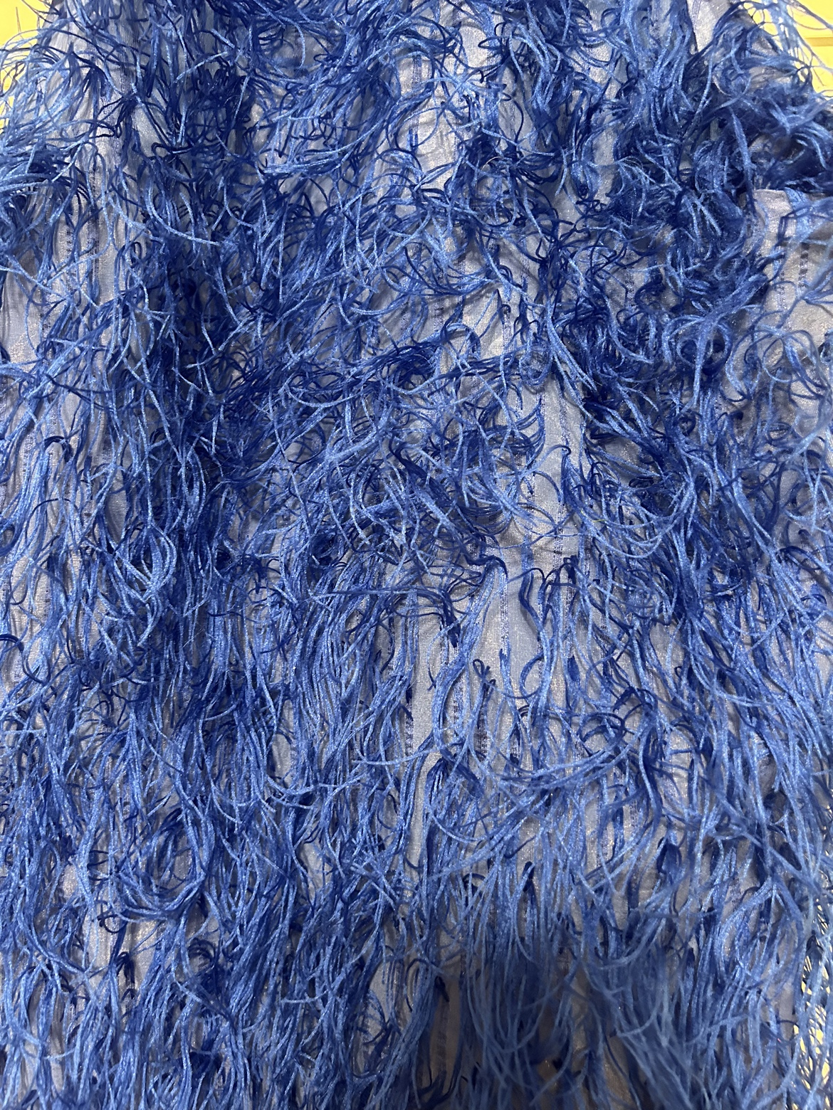 Faux Feather Blue Dress - photo 2