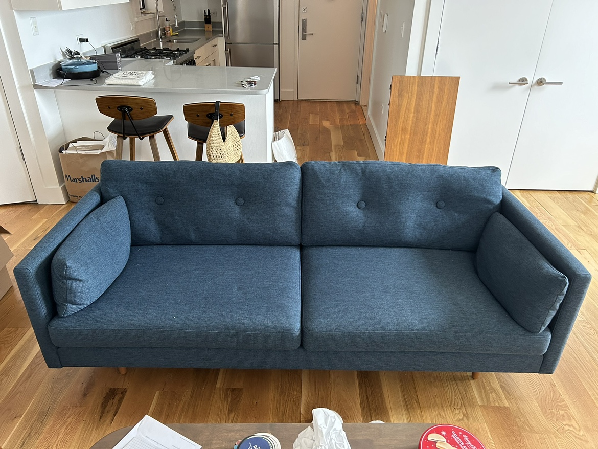 Blue Article Couch - Anton 82 inches - photo 2