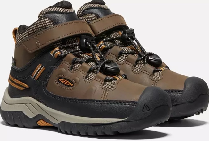 Keen Outdoor Boys' Waterproof Mid Hiking Boots Brown ⚽️