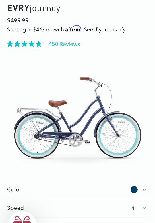 Sixthreezero Cruiser Bike - Single Speed, 26" Wheels, Navy Blue⚽