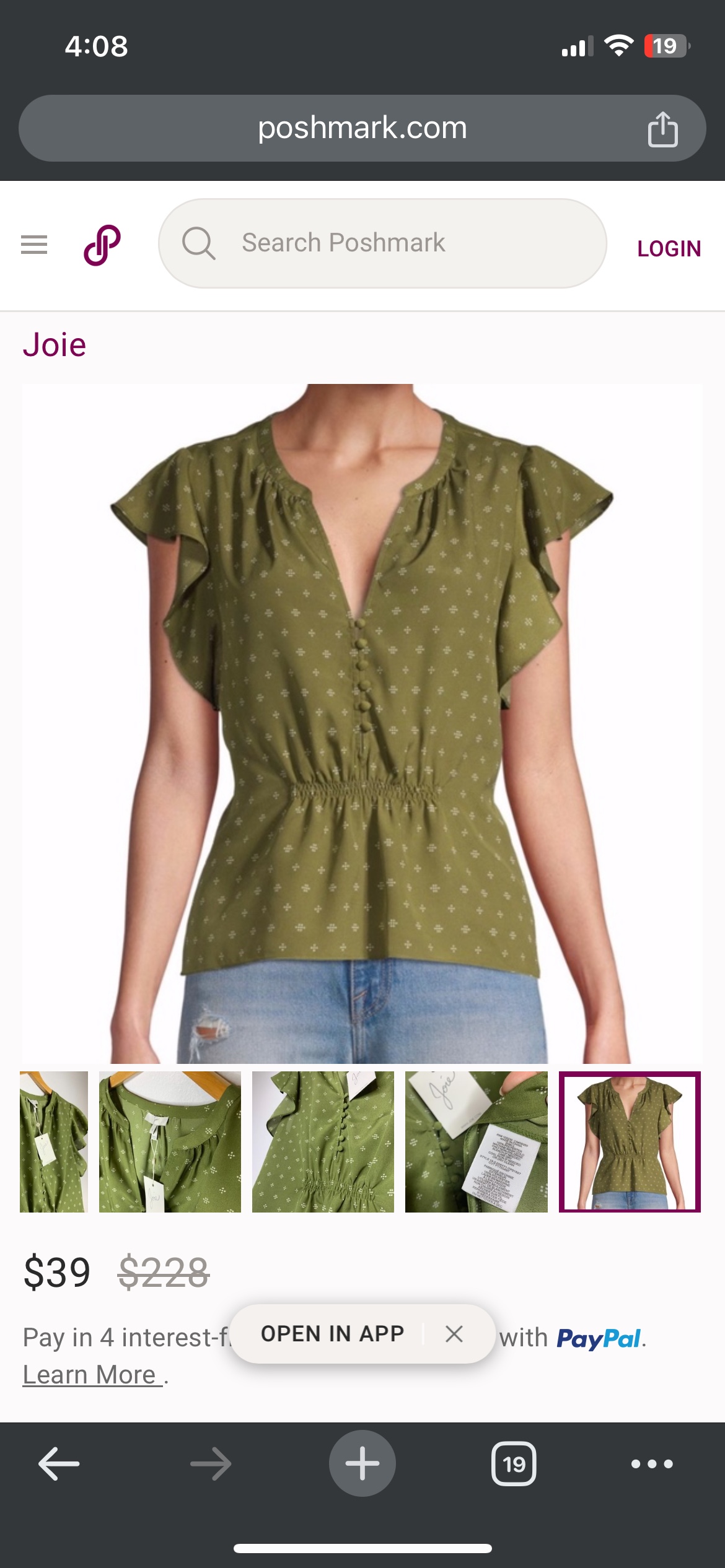 JOIE Crisbell Top in Fauna image indicator(5)