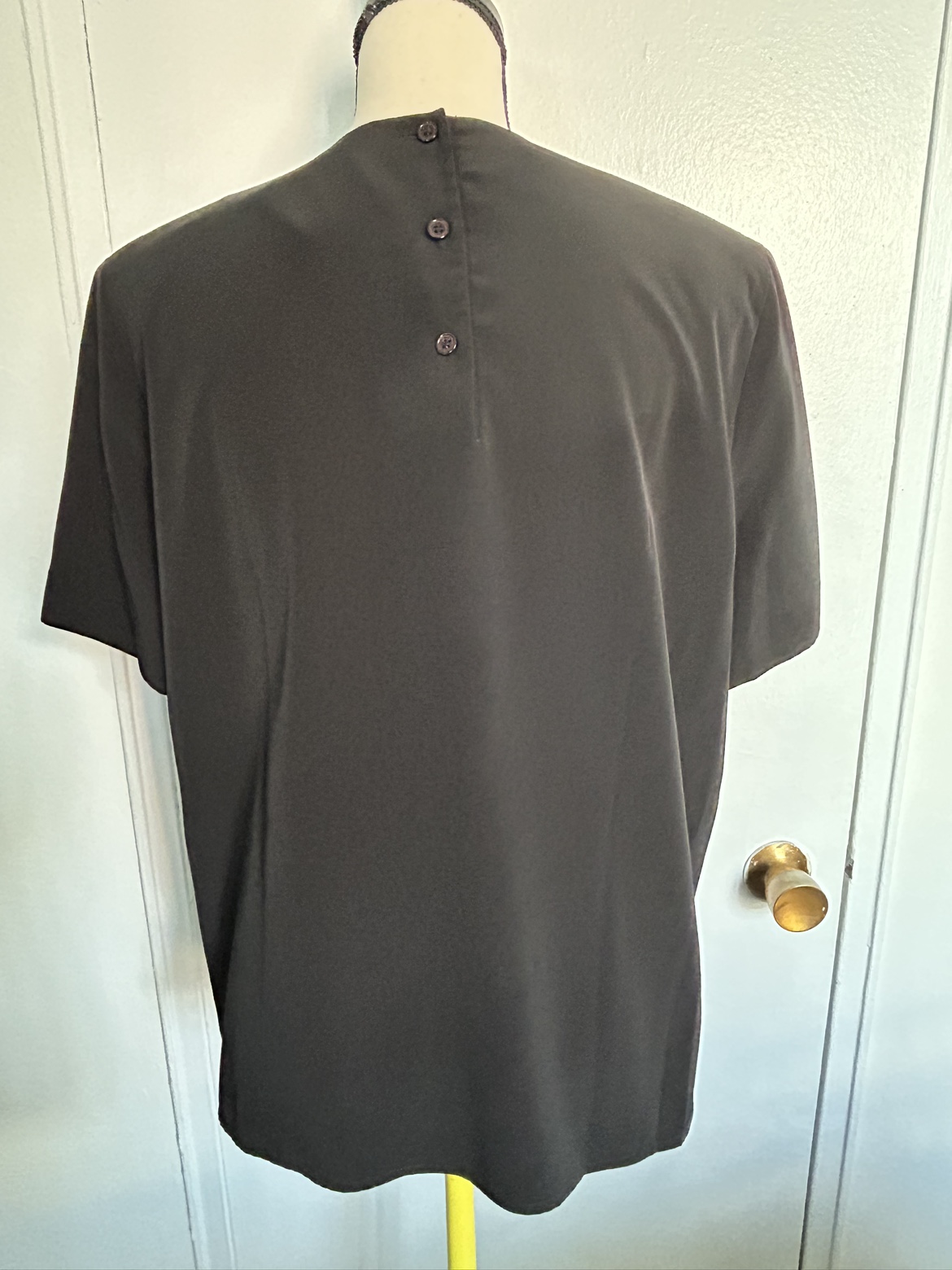 Black, Shortsleeve Blouse by Kasper,  Size 12 image indicator(2)