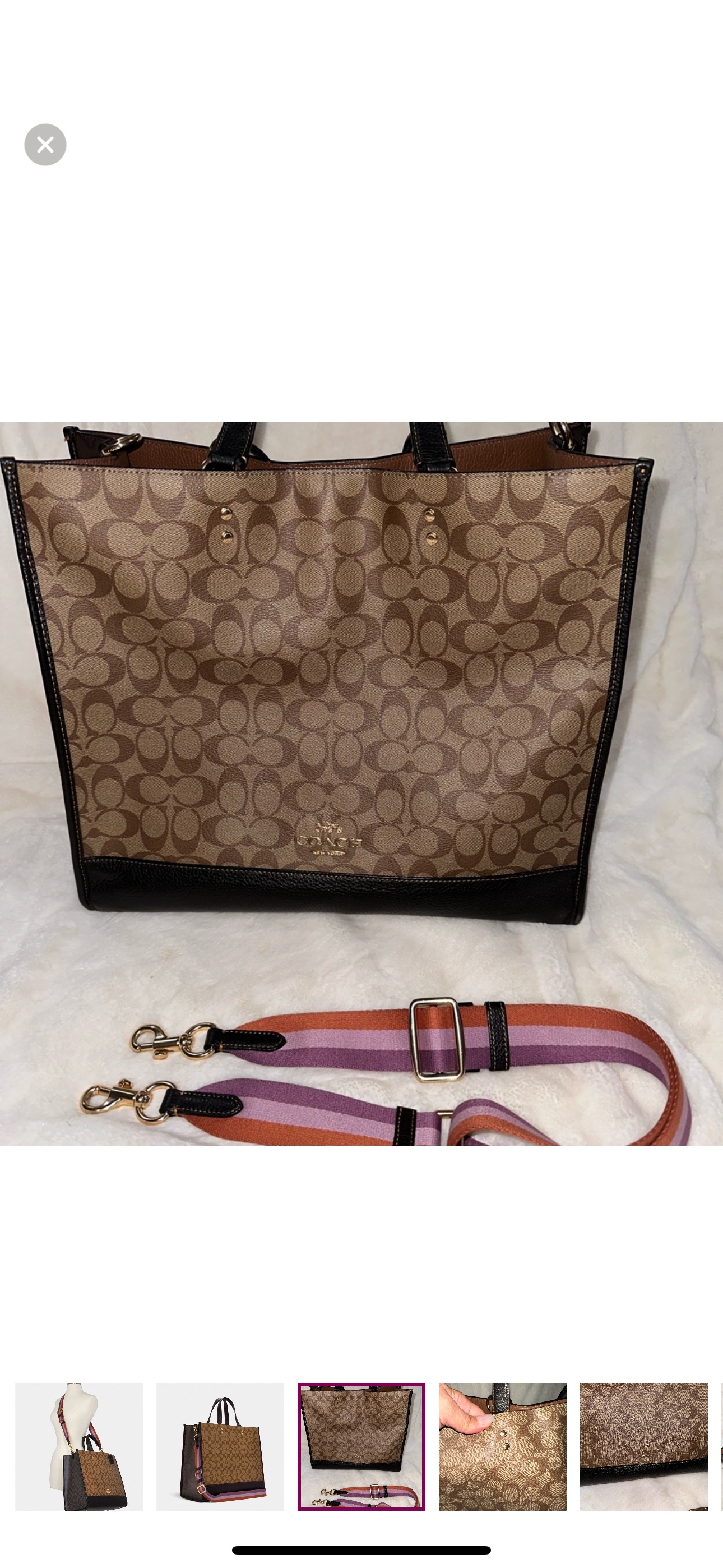Coach Dempsey Tote 40 In Blocked Signature Canvas - photo 2