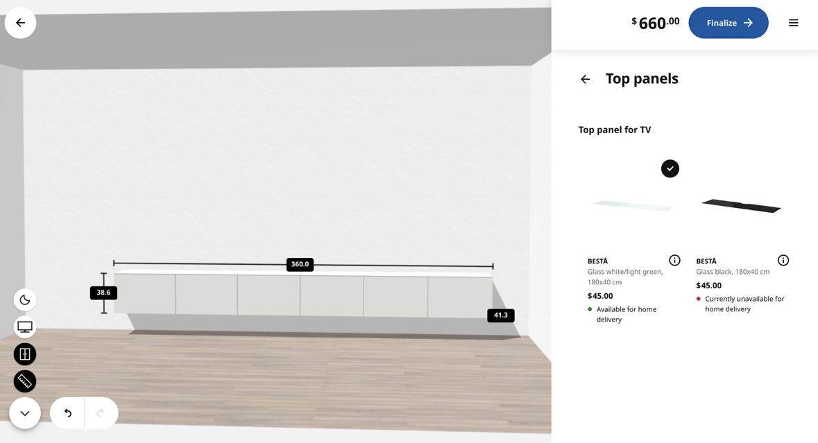 2 IKEA Besta wall mounted tv units - photo 3