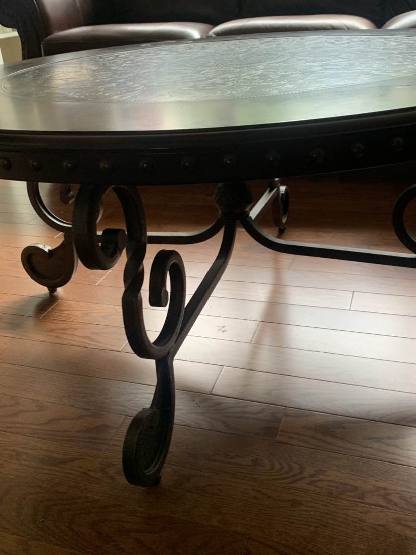 Wrought Iron Round Coffee Table - photo 3