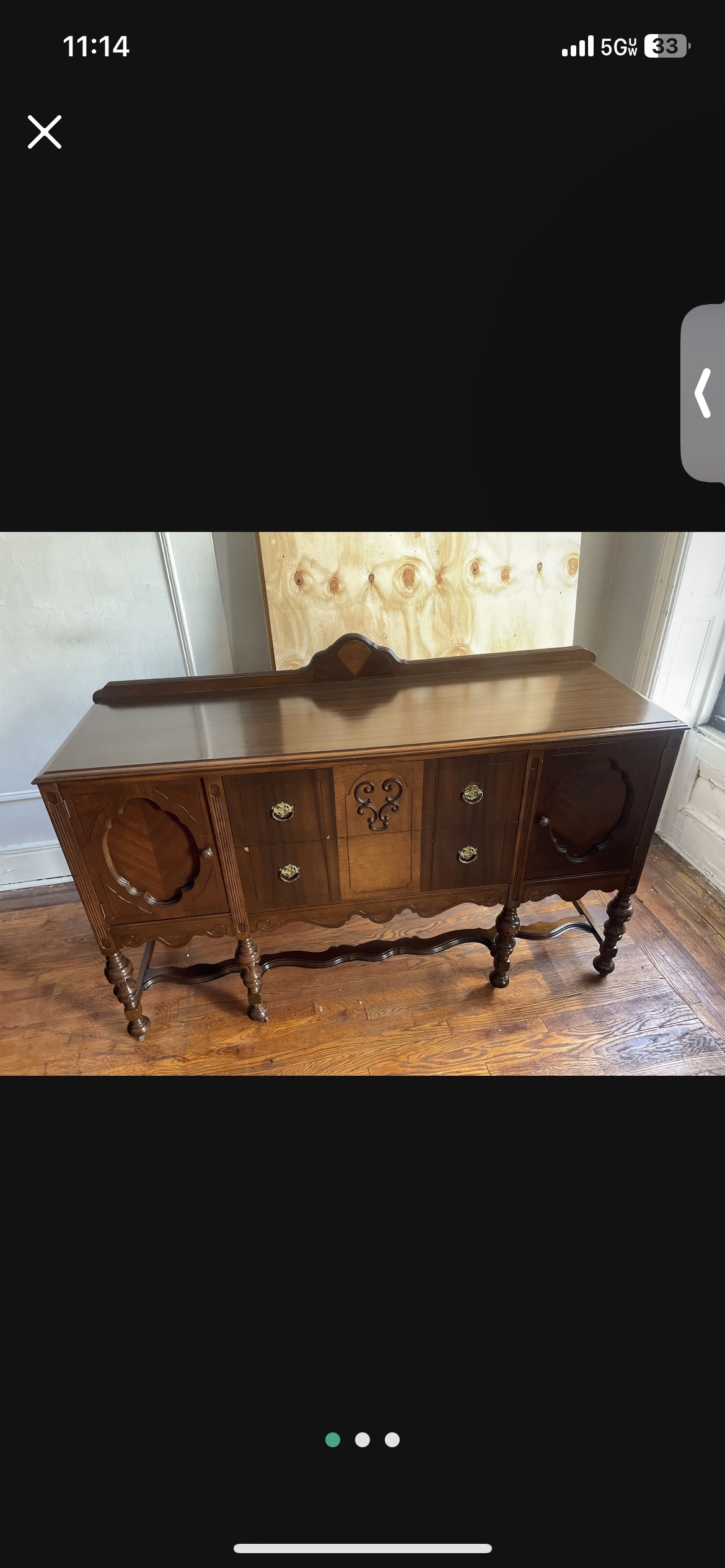 Antique Wood Side Board / Server image indicator(2)