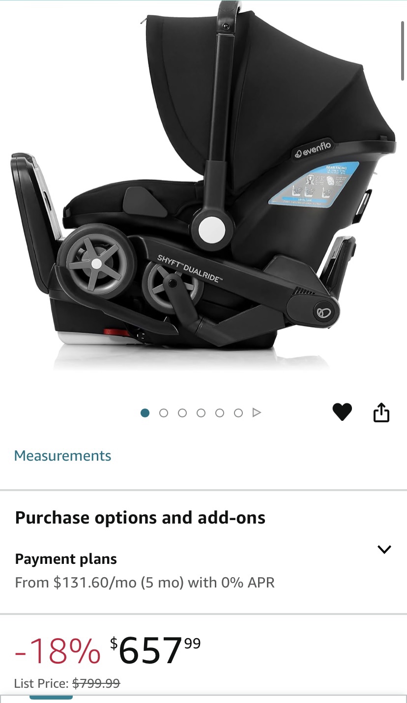 Evenflo Shyft DualRide Infant Car Seat & Stroller Combo - photo 2