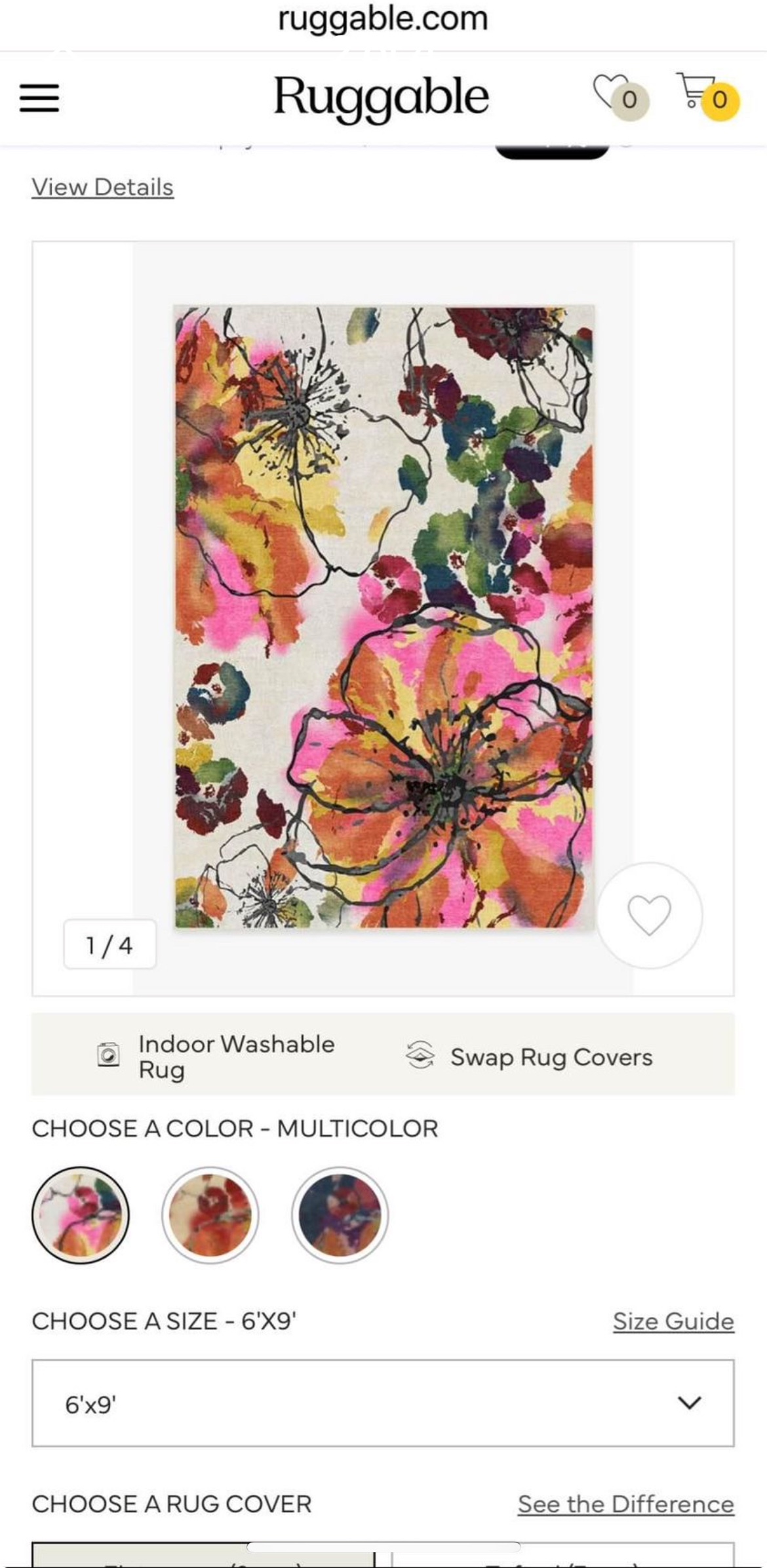 Ruggable floral rug - photo 2