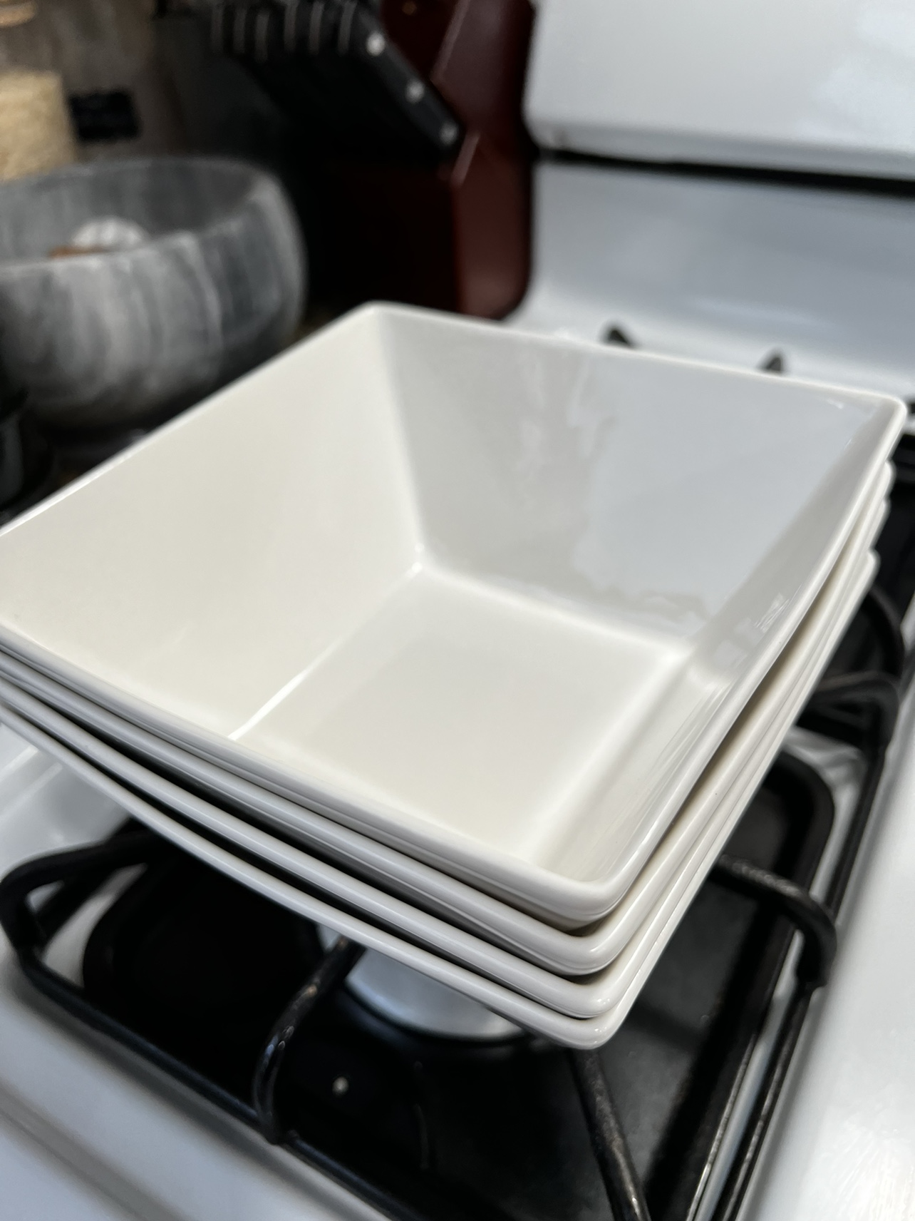 Italian White Glass Plates - photo 2