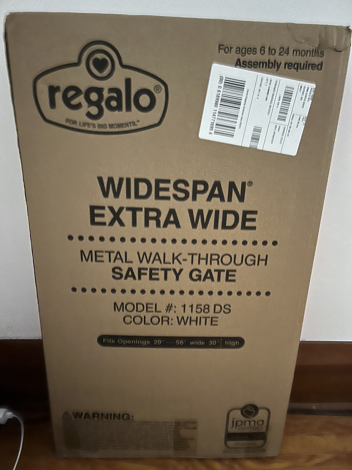 Baby gate, extra wide.  Brand new in box. - photo 3