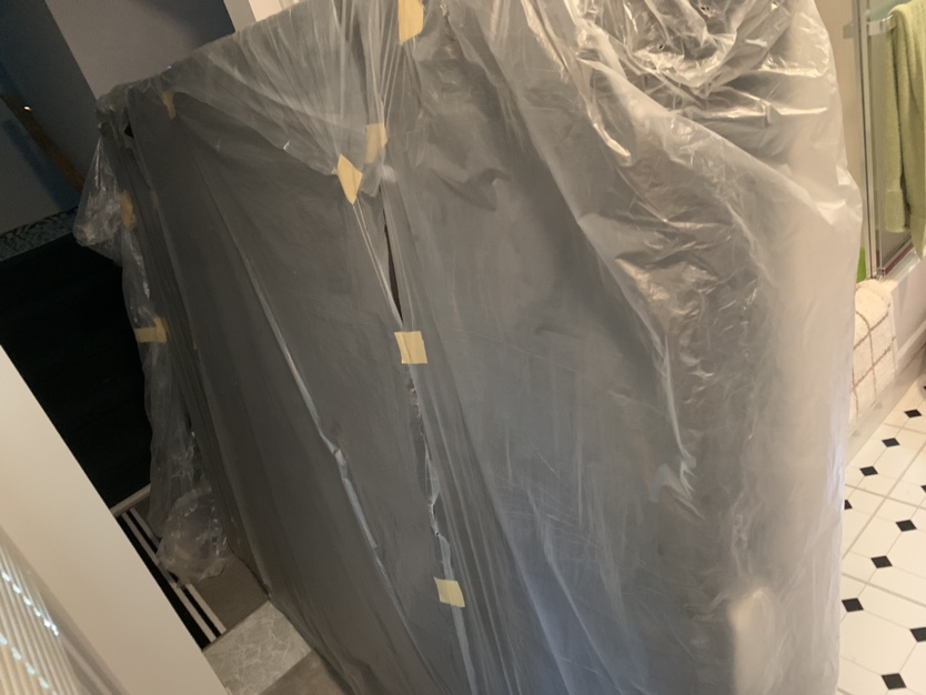 Bookmarked Wood Grain Queen Bed and Box, Free local 🚚 image indicator(6)