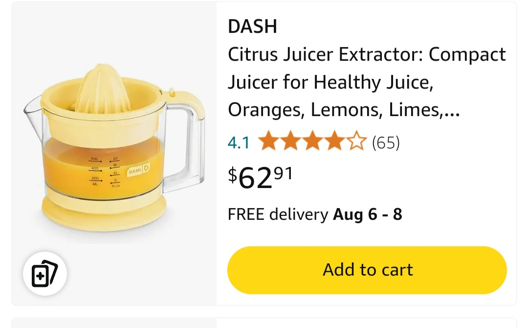Dash electric juicer