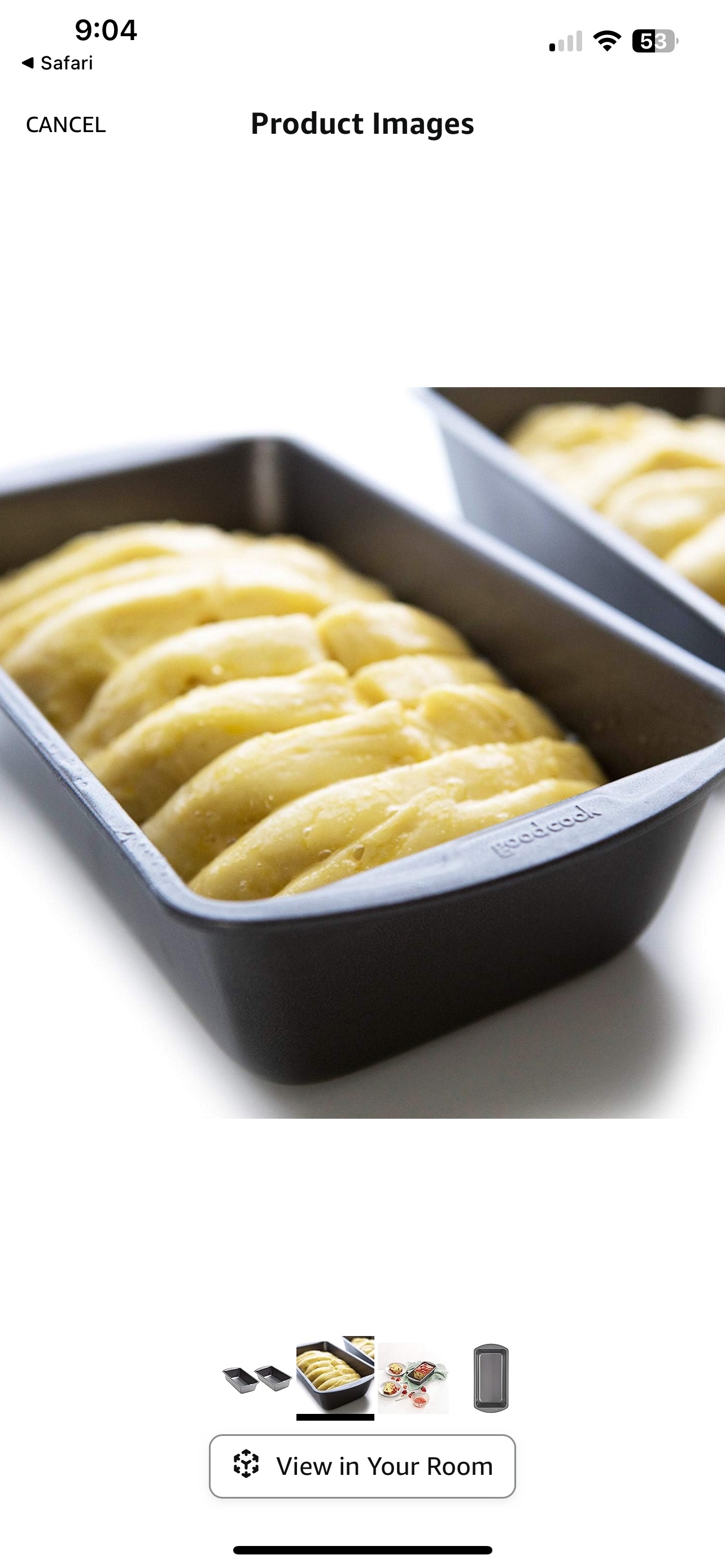 Goodcook steel 8x4 loaf pan like new image indicator(4)