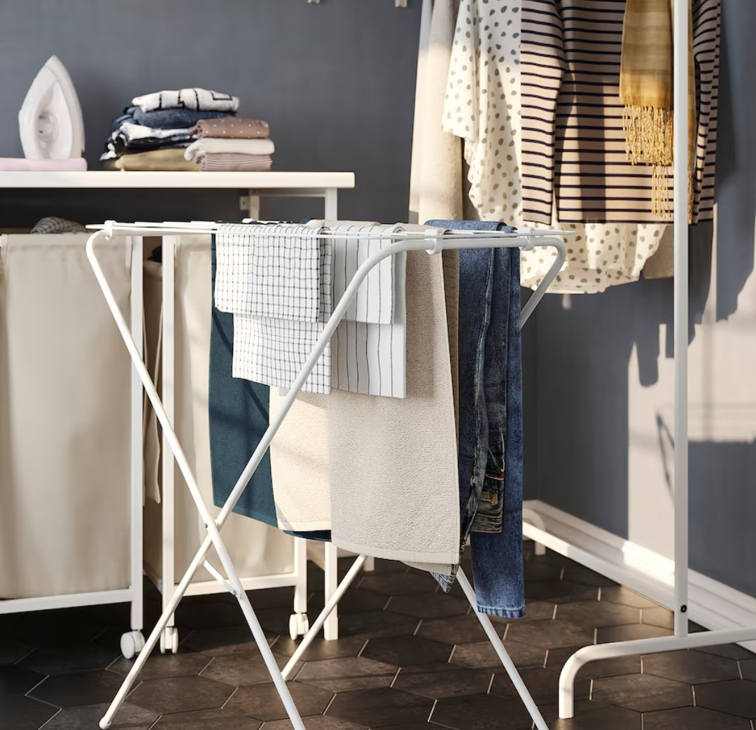 MULIG Drying rack, indoor/outdoor, white