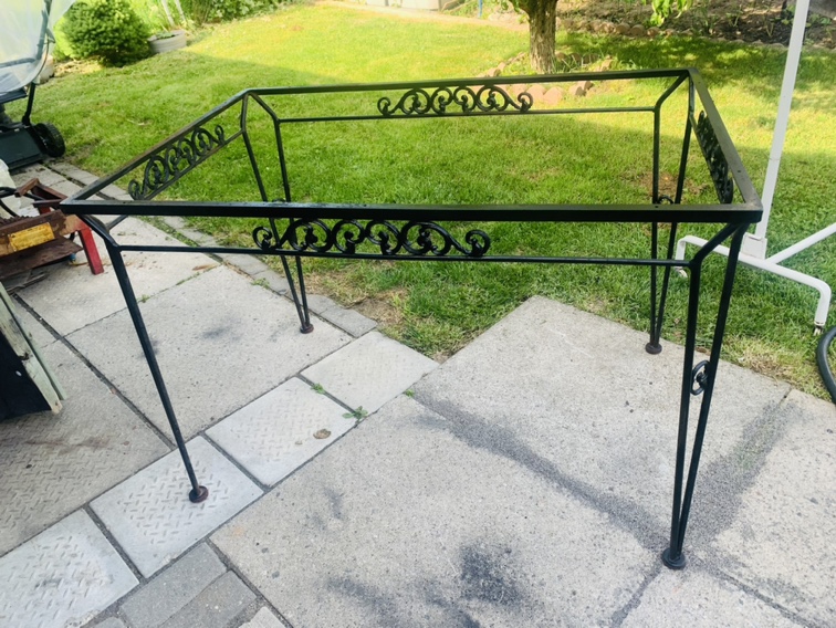 wrought iron glass table top - photo 4