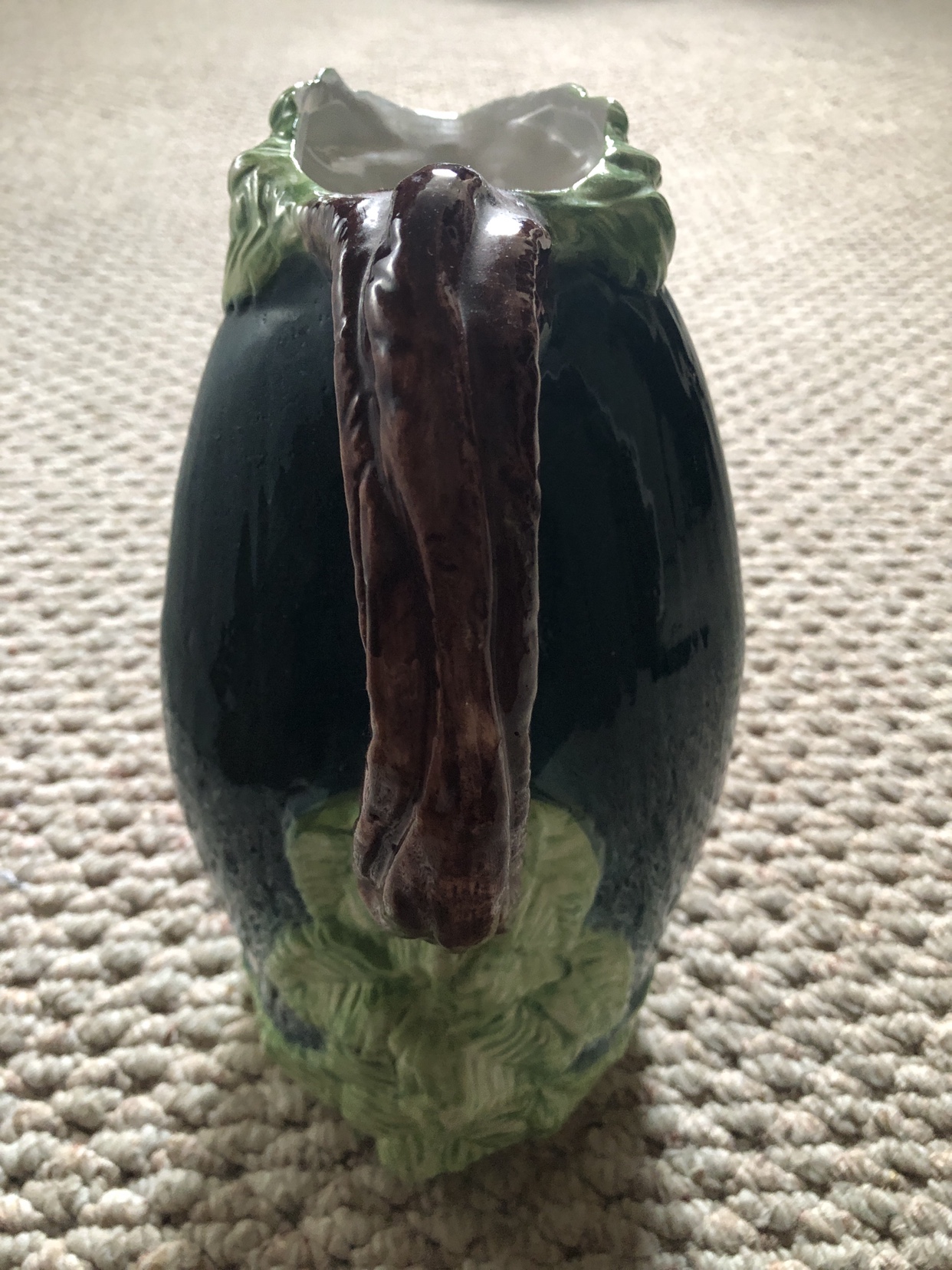 VINTAGE JAY WILLFRED HAND PAINTED WATERMELON SHAPE PITCHER JUG image indicator(5)