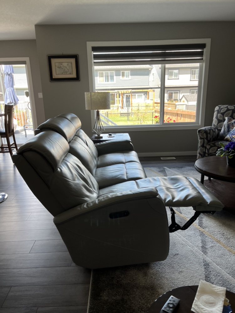 Leather power sofa and chair - photo 4