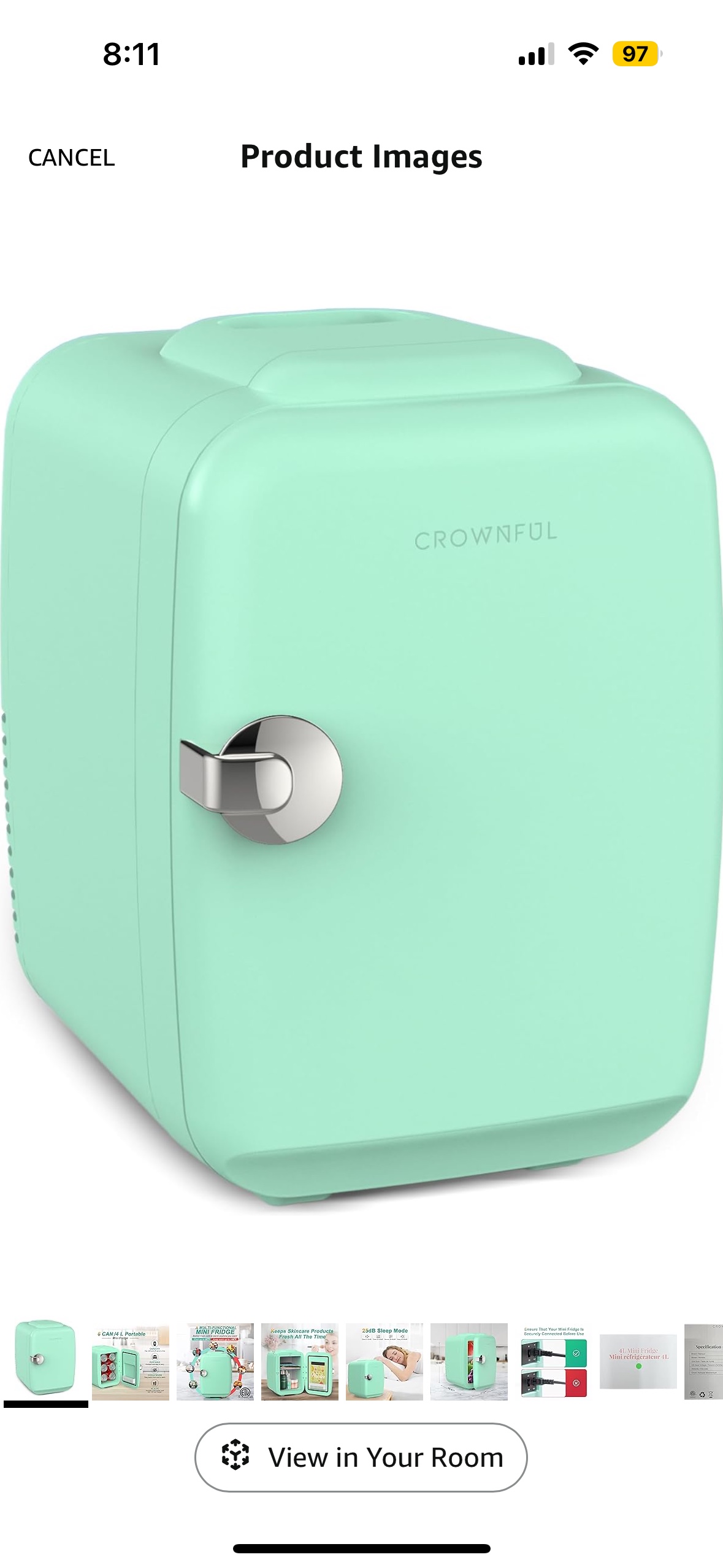 Super mini green fridge