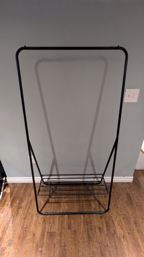 black clothes rack