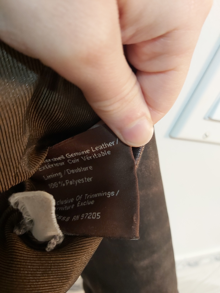 DANIER LEATHER brown jacket, size XXS image indicator(5)