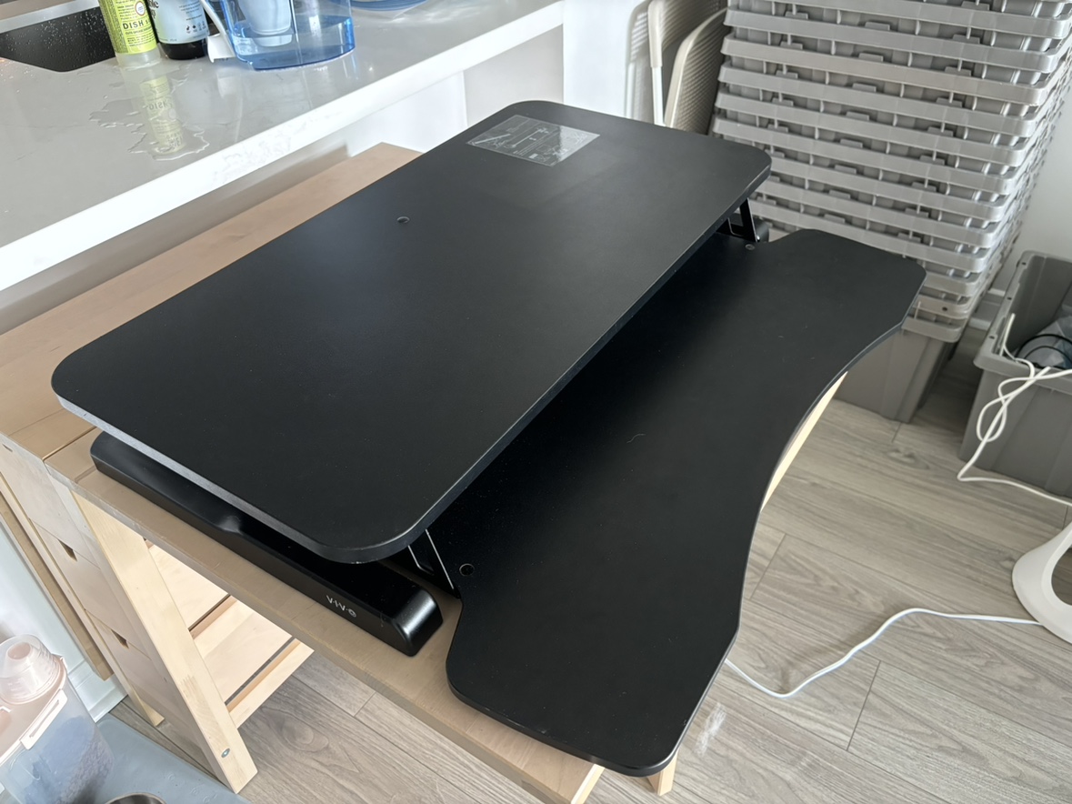 VIVO Black Height Adjustable 32 inch Standing Desk Converter - photo 2