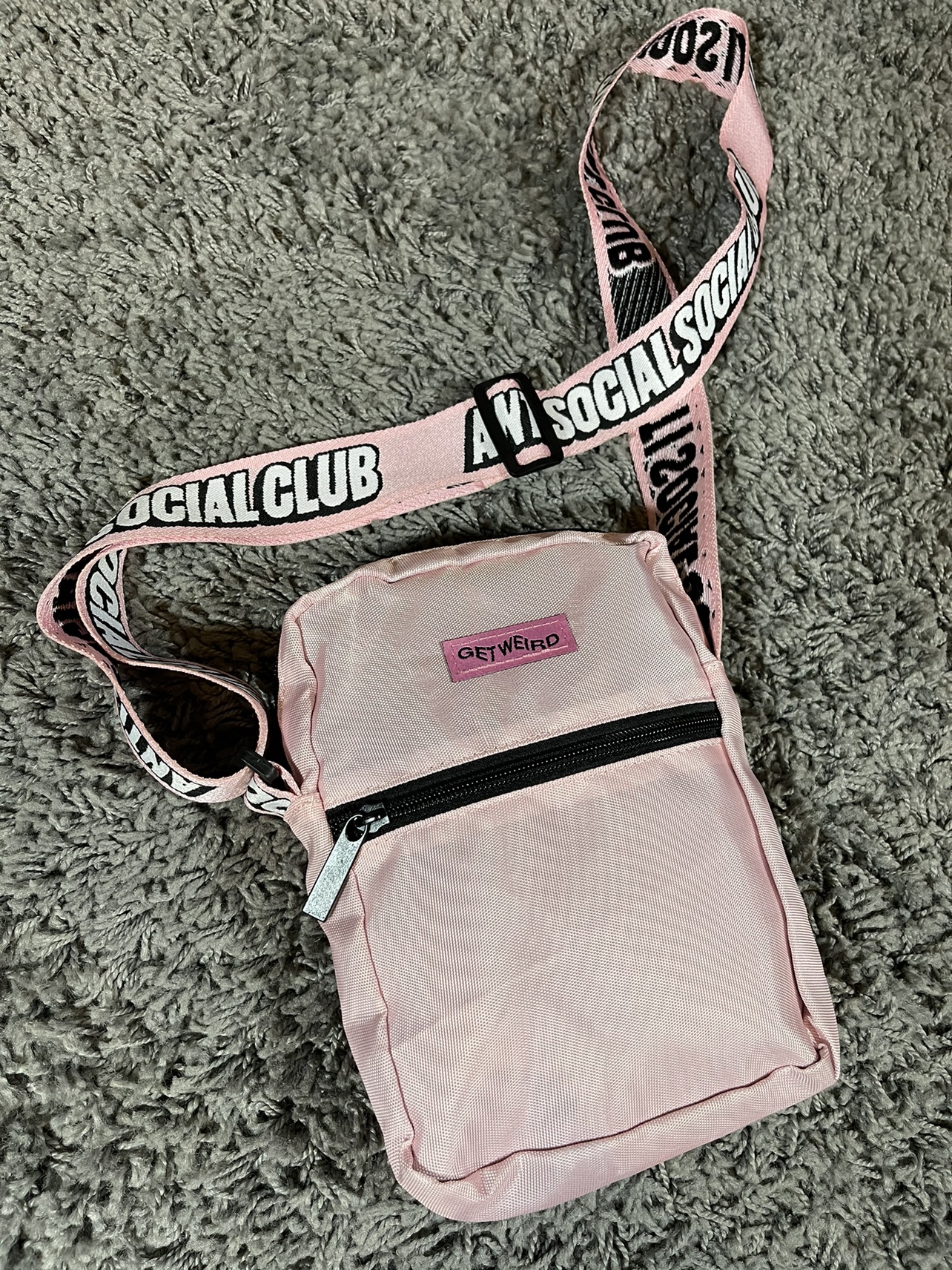 2018FW Anti Social Social Club ASSC Get Weird Side Bag Pink image indicator(2)