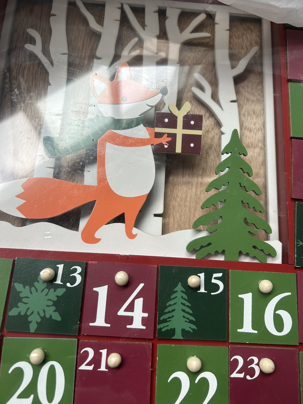 Christmas wooden decorative advent calendar - photo 5