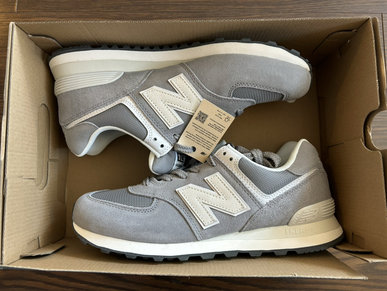 Brand New - New Balance 574 Grey/White (U574) thumbnail