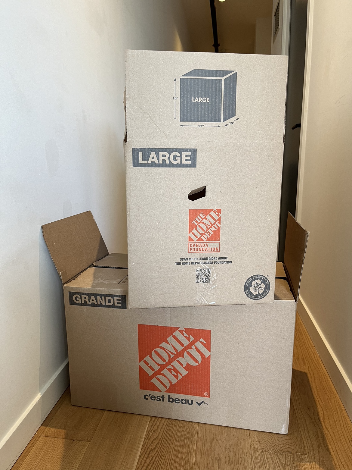 Empty moving boxes